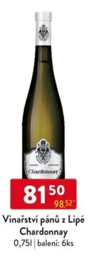 Qanto Vinařství pánů z Lipé Chardonnay nabídka