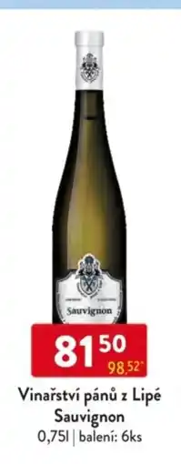 Qanto Vinařství pánů z Lipé Sauvignon nabídka