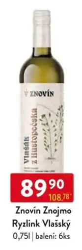 Qanto Znovín Znojmo Ryzlink Vlašský nabídka
