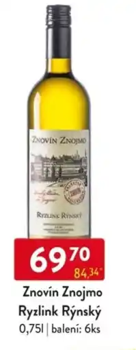 Qanto Znovín Znojmo Ryzlink Rýnský nabídka