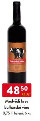 Qanto Medvědí krev bulharské víno nabídka