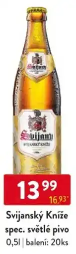 Qanto Svijanský Kníže spec. světlé pivo nabídka