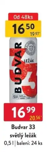 Qanto Budvar 33 světlý ležák nabídka