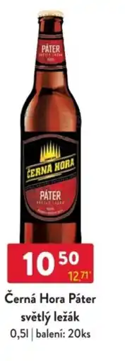 Qanto Černá Hora Páter světlý ležák nabídka