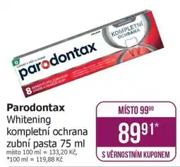 Teta Parodontax Whitening kompletní ochrana zubní pasta 75 ml nabídka