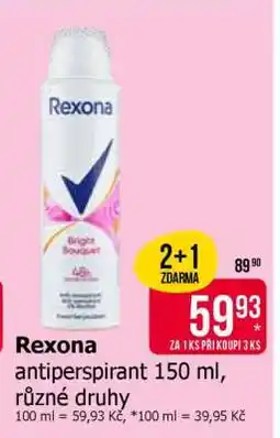 Teta REXONA Antiperspirant 150 ml nabídka