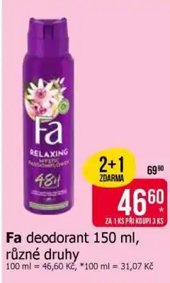 Teta Fa deodorant 150 ml, různé druhy nabídka