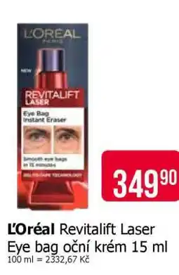 Teta L'Oréal Revitalift Laser Eye Bag oční krém 15 ml nabídka