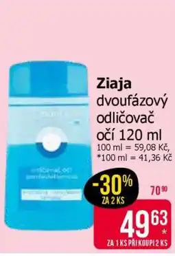 Teta Ziaja Dvoufázový odličovač očí 120 ml nabídka