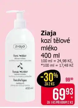 Teta Ziaja kozí tělové mléko 400 ml nabídka