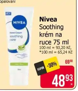 Teta Nivea Soothing krém na ruce 75 ml nabídka