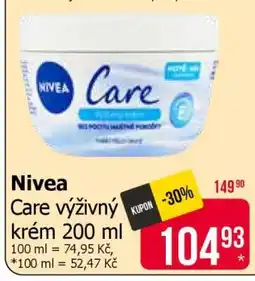 Teta NIVEA CARE Výživný krém 200 ml nabídka