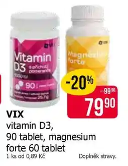 Teta Vix vitamin D3, 90 tablet, magnesium forte 60 tablet nabídka