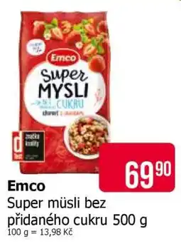 Teta Emco Super müsli bez přidaného cukru 500 g nabídka