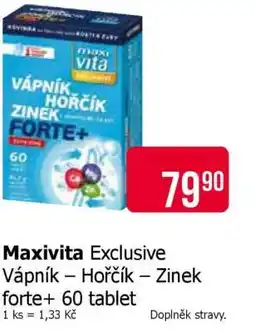 Teta Maxivita Exclusive Vápník – Hořčík – Zinek forte+ 60 tablet nabídka