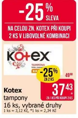Teta Kotex Tampony nabídka