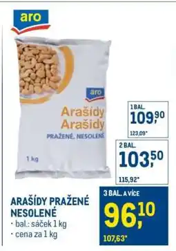 Makro Arašídy pražené nesolené nabídka