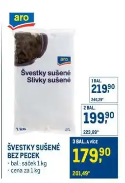 Makro ŠVESTKY SUŠENÉ BEZ PECEK nabídka