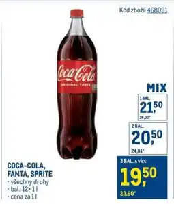 Makro Coca-Cola, Fanta, Sprite nabídka