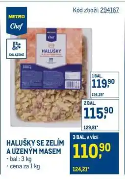 Makro Halušky se zelím a uzeným masem nabídka