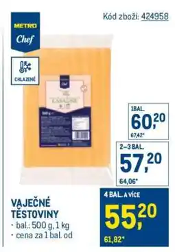 Makro VAJEČNÉ TĚSTOVINY nabídka