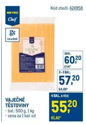 Makro VAJEČNÉ TĚSTOVINY nabídka