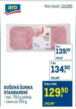 Makro Dušená šunka standardní nabídka