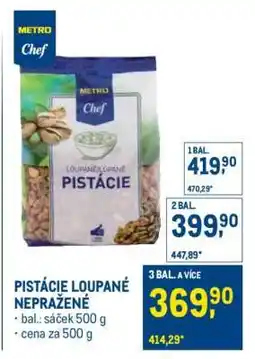 Makro Pistácie loupané nepražené nabídka