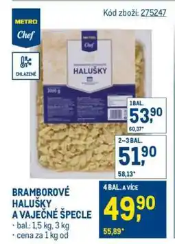 Makro BRAMBOROVÉ HALUŠKY A VAJEČNÉ ŠPECLE nabídka