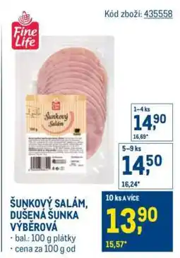 Makro ŠUNKOVÝ SALÁM, DUŠENÁ ŠUNKA VÝBĚROVÁ nabídka