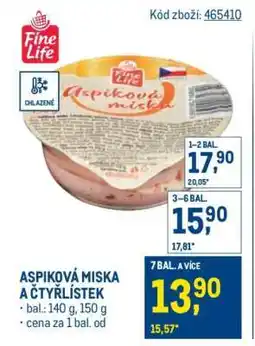 Makro ASPIKOVÁ MISKA A ČTYŘLÍSTEK nabídka