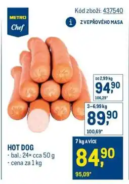 Makro Hot Dog nabídka