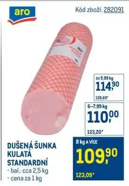 Makro Dušená šunka kulatá standardní nabídka