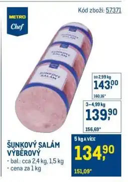 Makro Šunkový salám výběrový nabídka