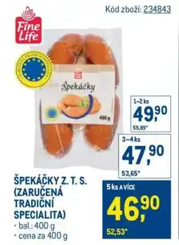 Makro Špekáčky Z. T. S. (zaručená tradiční specialita) nabídka