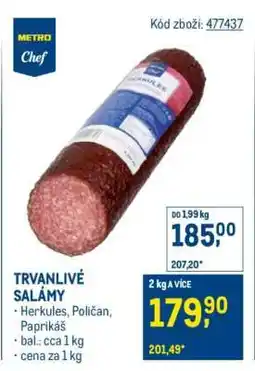 Makro Trvanlivé salámy nabídka