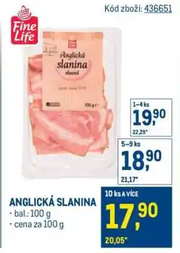 Makro Anglická slanina nabídka