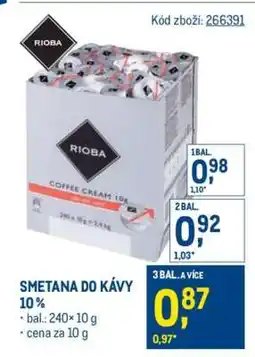 Makro Smetana do kávy 10 % nabídka