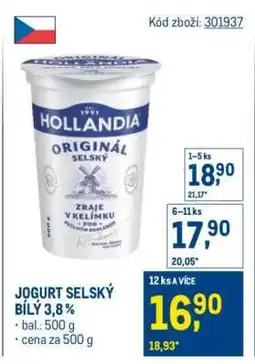 Makro Jogurt selský bílý 3,8 % nabídka