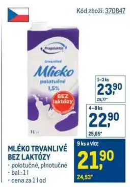 Makro MLÉKO TRVANLIVÉ BEZ LAKTÓZY nabídka