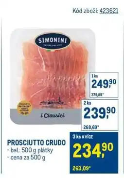 Makro Prosciutto crudo nabídka