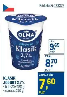 Makro Klasik jogurt 2,7 % nabídka