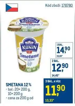 Makro Smetana 12 % nabídka