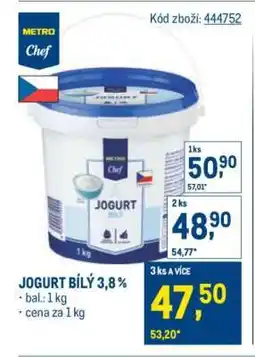 Makro JOGURT BÍLÝ 3,8% nabídka