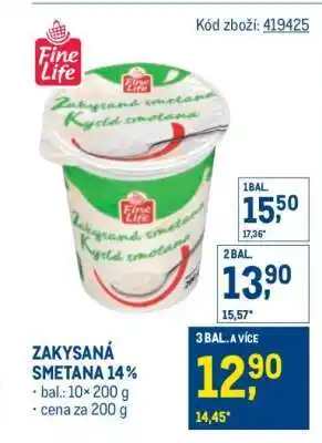 Makro Zakysaná smetana 14 % nabídka