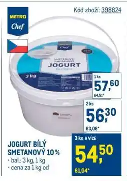 Makro JOGURT BÍLÝ SMETANOVÝ 10 % nabídka
