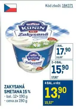 Makro Zakysaná smetana 15% nabídka