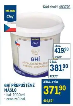 Makro Ghí přepuštěné máslo nabídka