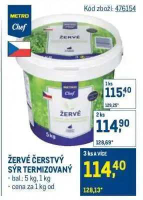 Makro ŽERVÉ ČERSTVÝ SÝR TERMIZOVANÝ nabídka