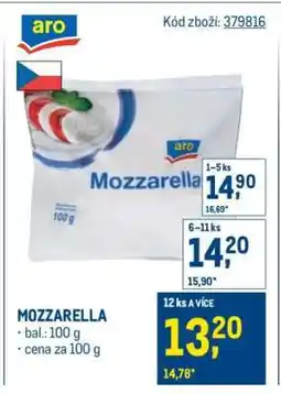 Makro Mozzarella nabídka